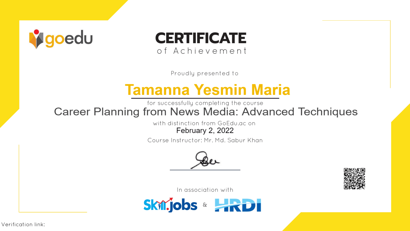 Distinguished Media Achievement